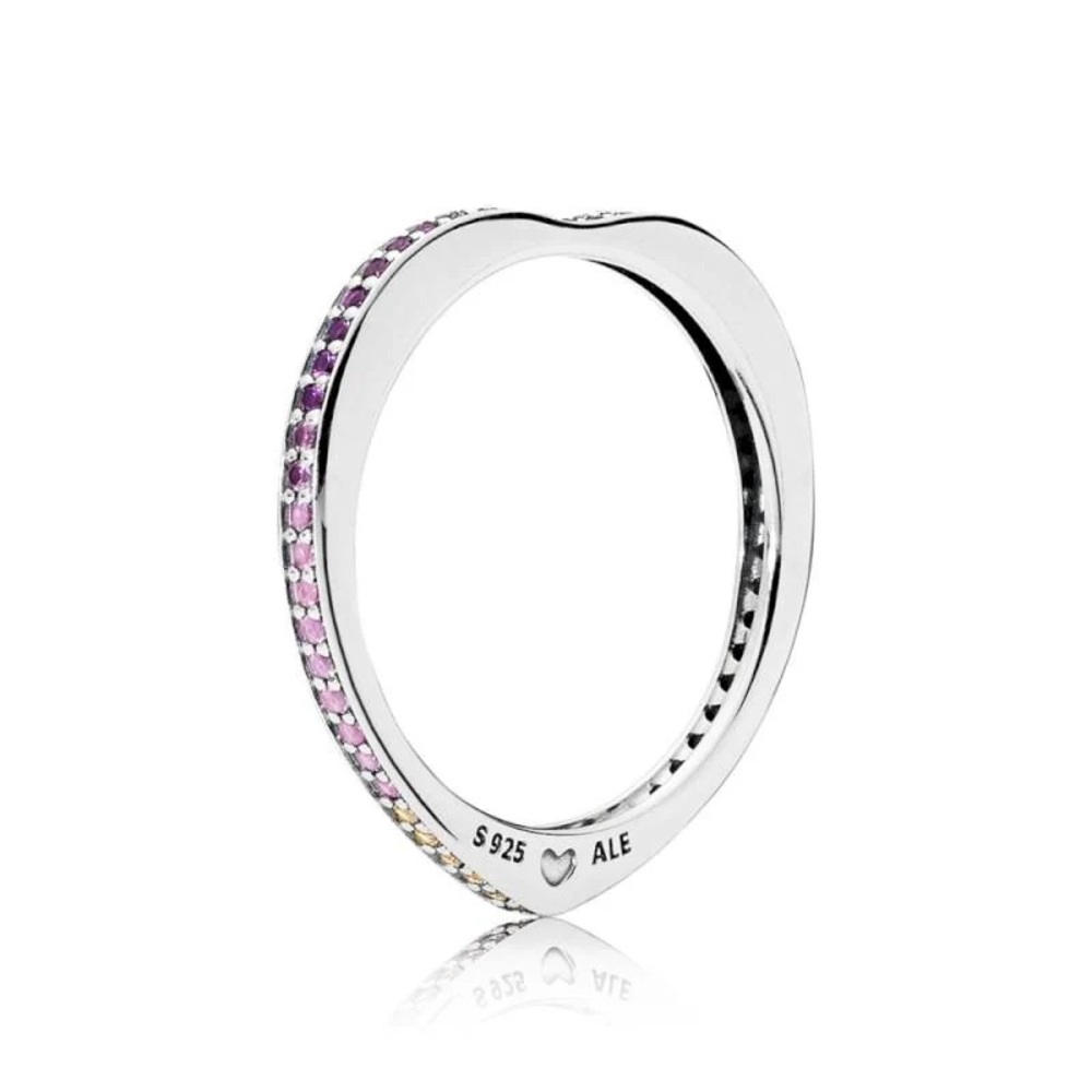 Pandora rainbow heart ring